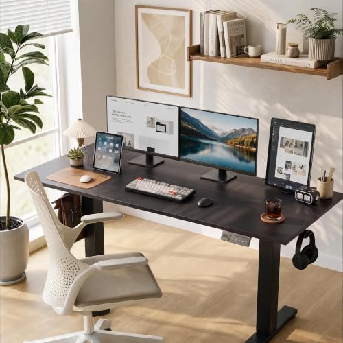 Claiks 55 x 24 Inch Black Electric Standing Desk - Image 2