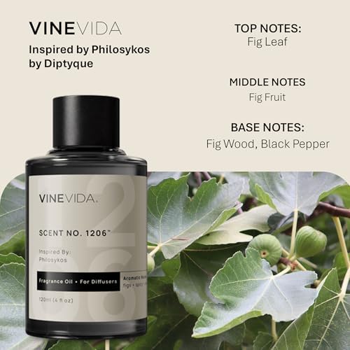 VINEVIDA [4 Fl Oz] Scent NO. 1206 Fragrance Oil for Cold Air Diffusers, Aromatic Notes of Fig Fruit Wood Black Pepper, Essential Oils for Diffuser Oil Refill & Air Freshener Room Spray - Image 2