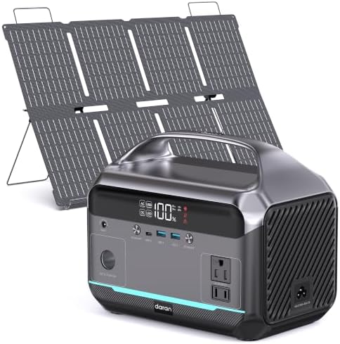 Daran Portable Power Station 600W with 80W Solar Panel by DARAN
