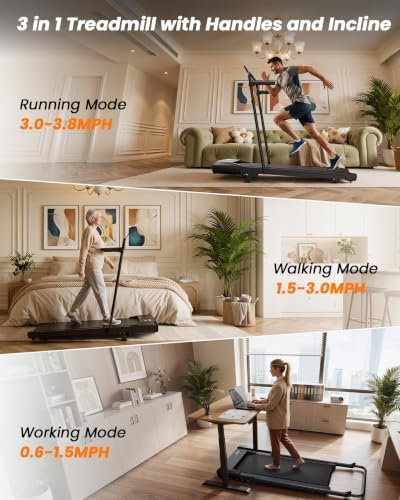 Superun Walking Pad with 6% Incline, 2.5HP Under Desk Treadmill, 300lbs - Image 3