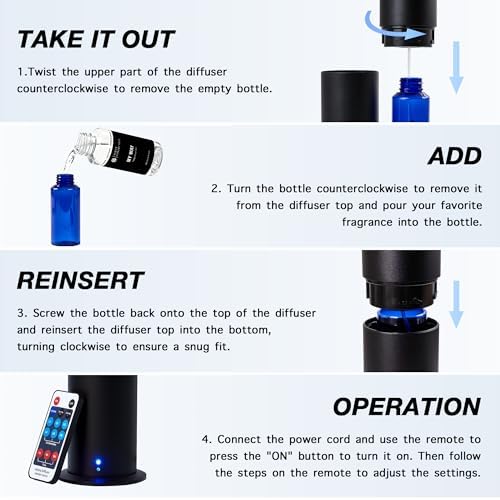 Hotel Waterless Scent Diffuser with 6 Fragrance Oils Covers up to 700 Sq Ft - Image 4