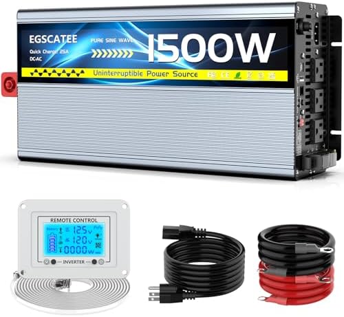 1500W Sump Pump Battery Backup System for Basement Power Outages by EGSCATEE