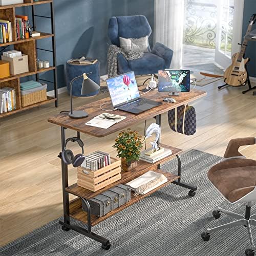 Armocity 39" Rolling Standing Desk with Charging Station for Couch Bed - Image 2
