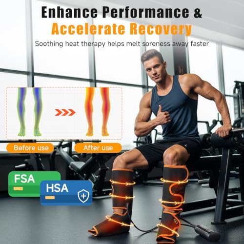 Leg Compression Massager with Heat for Circulation and Pain Relief - Image 3