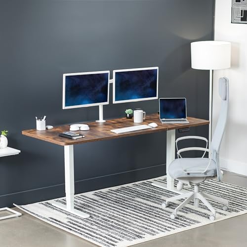 VIVO Rustic Vintage Brown 71 x 30 in Standing Desk, DESK-KIT-2W7N - Image 2