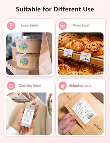 Phomemo Bluetooth Thermal Label Printer, 241BT Label Printer & 20Pcs Labels - Image 5