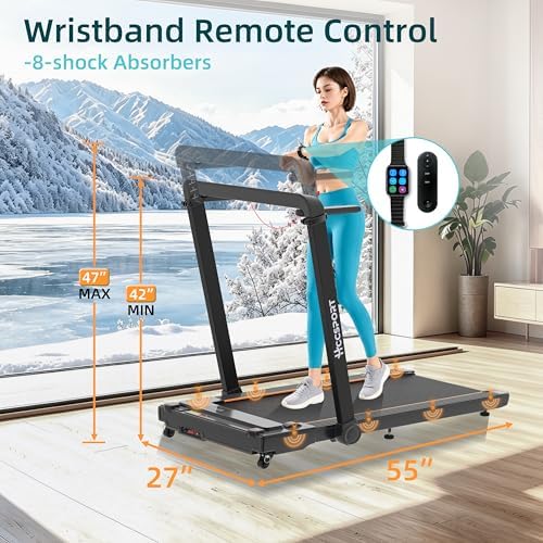 Under Desk Incline Walking Pad Foldable Home Treadmill Removable Tray - Image 3