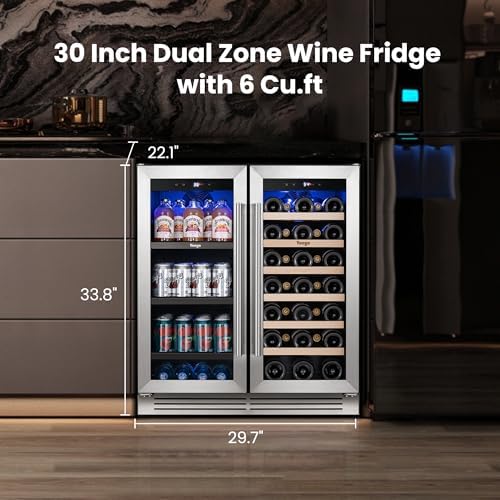 Yeego Beverage Refrigerator - 30 inch 80 Cans and 33 Bottles Beer Cooler - Image 2