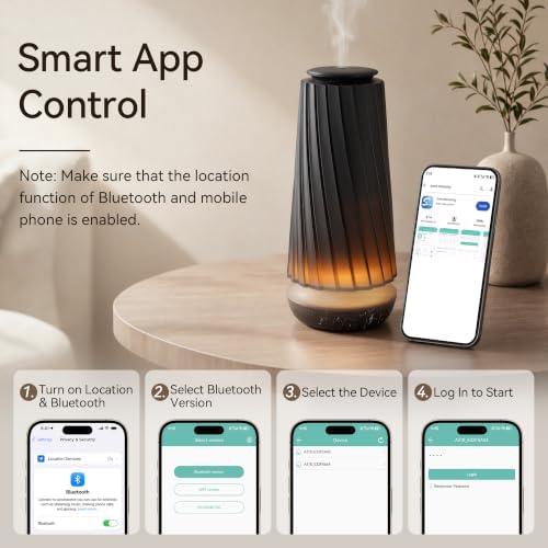 Waterless Essential Oil Diffuser for Home, Cold Air Scent Machine with Ambient LED Light, Smart App Control, Includes 100ml Oil - Image 6