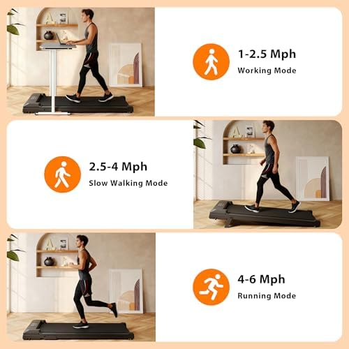 Walking Pad Treadmill with Incline, Under Desk Treadmill for Home/Office with 250 lbs Weight Capacity, 2.5HP Low Noise Walking Pad, Remote Control, LED Display - Image 3
