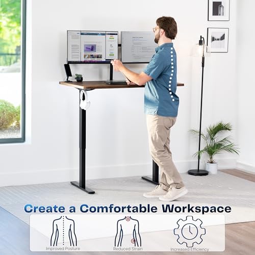 VIVO Rustic Vintage Brown 48 x 30 in Standing Desk, DESK-KIT-1B5N - Image 4