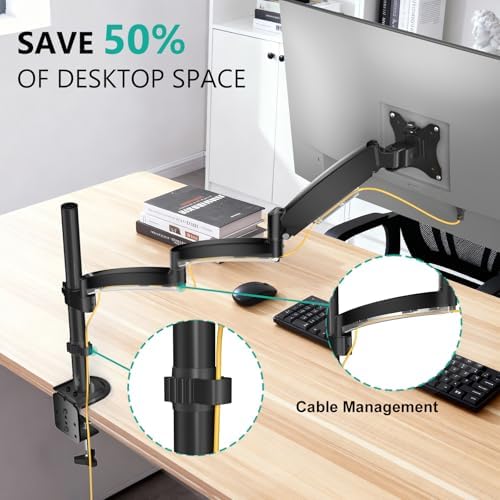 WALI Extra Long Single Monitor Arm for 13-32 inch Screens, up to 19.8 lbs - Image 5