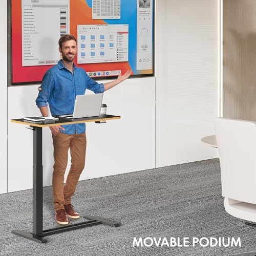 FLEXISPOT H7 32" Pneumatic Height-Adjustable Overbed Table with Wheels - Image 2