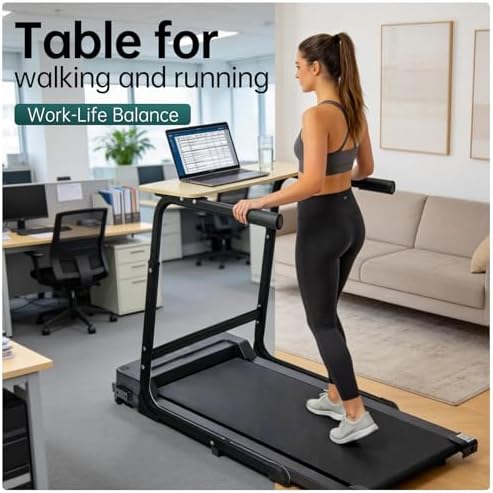 Walking Pad Desk Adjustable Height with Handlebar, 2-in-1 Desk Attachment, Stable Laptop Workstation for Home Office - Image 5