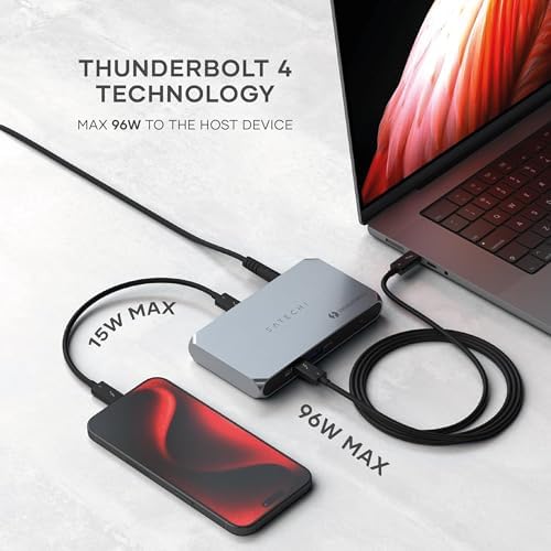 Satechi Thunderbolt 4 Slim Hub Pro, Docking Station, 100W USB-C Charging - Image 4