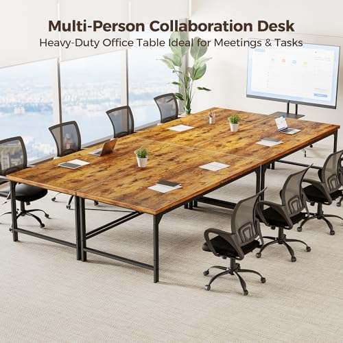 Mericonia 40 Inch Computer Desk, 1" Thick Small Office Table, Brown - Image 7
