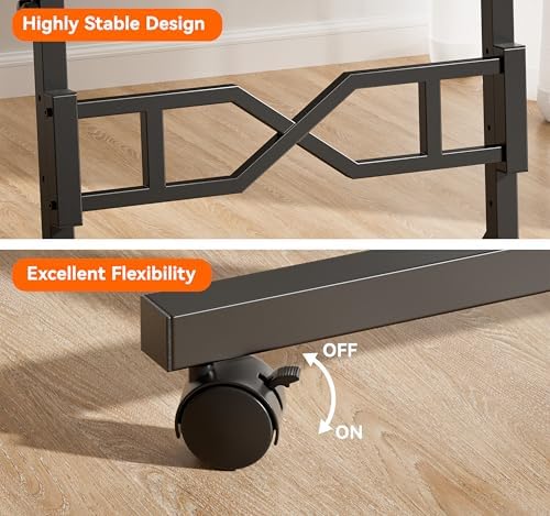 Oransail Small Standing Desk with Wheels, 29.5-45.3 Inch Adjustable Height - Image 6