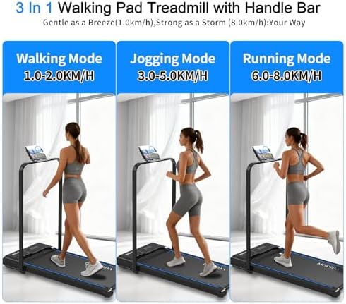 3 in 1 Under Desk Treadmill with Incline Walking Pad for Home & Office - Image 4