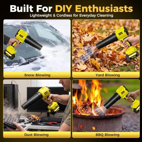Turbo-Powered Jet Blower Small Leaf Vacuum Cordless with Battery & Charger - Image 5
