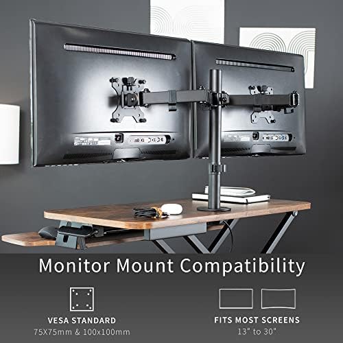 VIVO Vintage Brown 32 in Standing Desk Converter with Stand, DESK-V000KN-M2 - Image 5