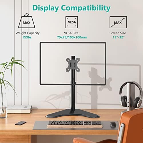 WALI Freestanding Vesa Monitor Stand for 13-32 inch Screens, up to 22 lbs - Image 3
