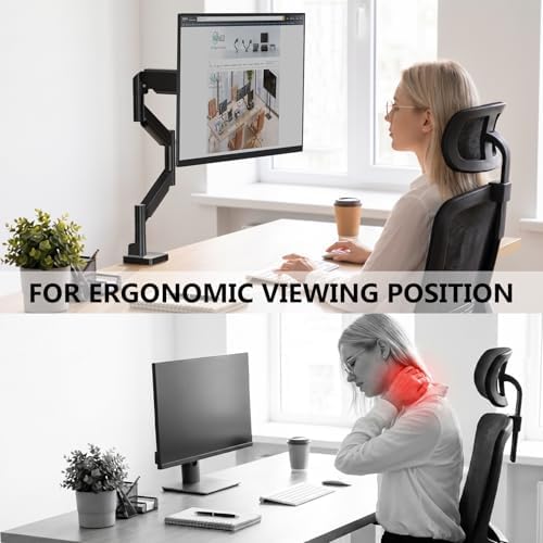 WALI Extra Long Single Monitor Arm for 17-38 inch Screens, up to 26.4 lbs - Image 3