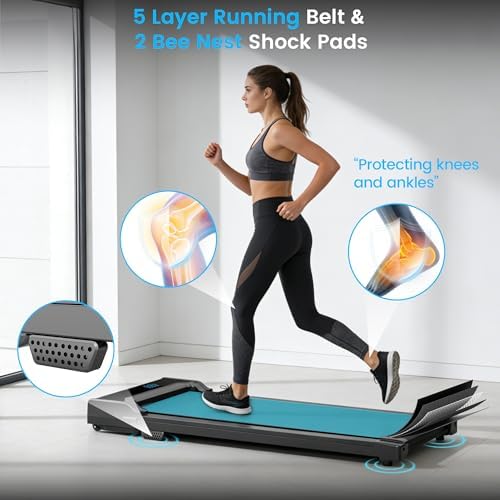 Walking Pad Treadmill for Home - Under Desk Walking and Running with Remote Control Portable Electric Machine Adjustable Slim Compact with 0.6-4.0MPH Modes Max up 265 Lbs for Home Office - Image 3