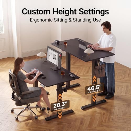 Claiks 55 x 24 Inch Black Electric Standing Desk - Image 5