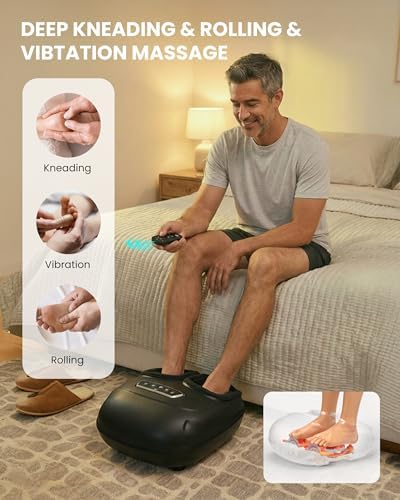 CILI 2026 Upgraded 4-in-1 Heated Foot Massager with Shiatsu, Compression & Vibration, Gifts for Women Men,Feet Massager Machine with Remote Control, Deep Kneading, Fits Big Feet 14 Men - Image 3