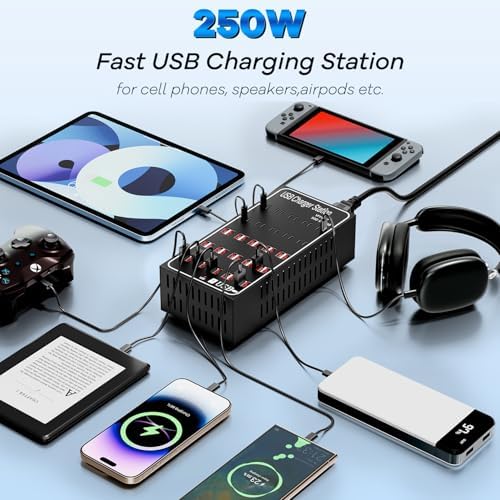 Charging Station for Multiple Devices, Vantacent89 Multiple Charger Station with Multiple Fast Charging 50 Ports - Image 2