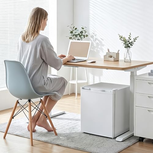 Antarctic Star Mini Fridge, Rated 1.6 cu.ft, Small Upright Refrigerator with Removable Shelves, 7 Adjustable Thermostat, Low Noise for Bedroom/Apartment/Office,White - Image 6