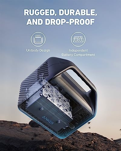 Anker 521 Portable Power Station Upgraded with LiFePO4 Battery, 256Wh 6-Port Powerhouse, 300W (Peak 600W) Solar Generator (Solar Panel Optional), 2 AC Outlets, 60W USB-C PD Output, Outdoor Generator - Image 2