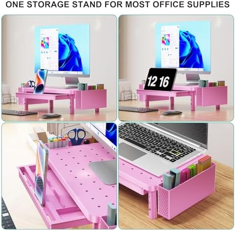 WALI Computer Monitor Stand with Storage and Pen Holder - Image 4