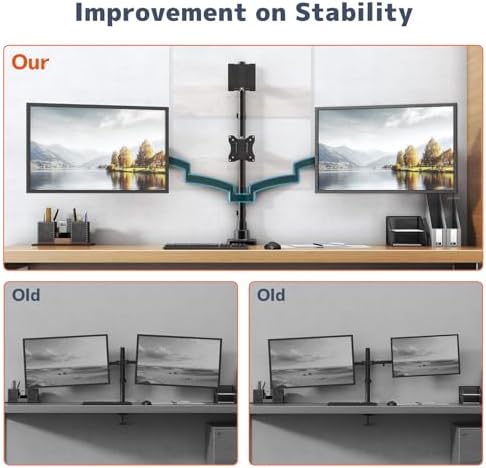 PUTORSEN Quad Monitor Mount for 49’’ Top and 27’’ Screens on Lower - Image 4
