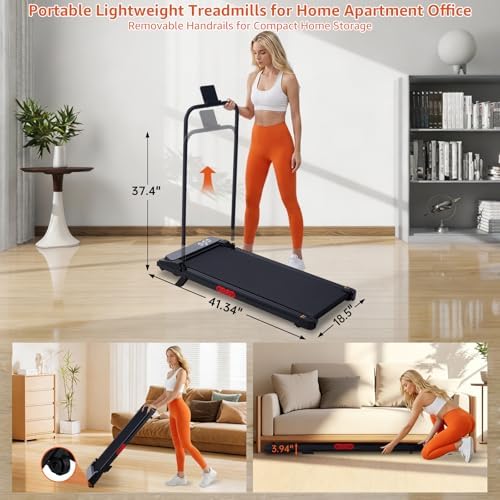 KASSADIN Small Walking Pad Treadmills with Handle Bar Incline for Home - Image 7