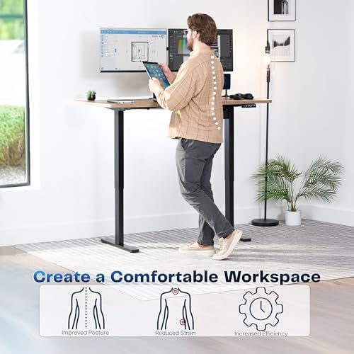 VIVO Reclaimed Wood 60 x 30 in Standing Desk, DESK-KIT-1B6P-30 - Image 4