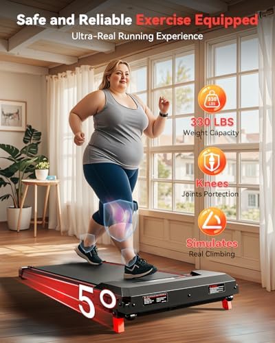 Walking Pad with Incline,XBD Under Desk Treadmill for Home Small Office,2.5HP Low Noise Portable Treadmill with 330 Lbs Capacity,Remote Control and LED Display - Image 3