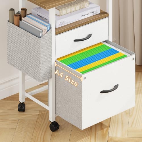 GYIIYUO 2 Drawer File Cabinet 24''W, Mobile Filing Cabinet, Printer Stand - Image 5