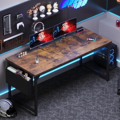 OLIXIS Computer Desk, 63 Inch Gaming Desks for Home Office Small Spaces - Image 5