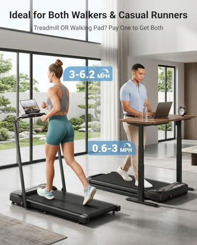 THERUN Walking Pad with Handle Bar, Foldable Under Desk Walking Pad - Image 3