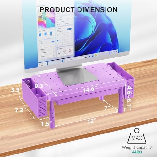 WALI Computer Monitor Stand with Storage and Pen Holder - Image 7