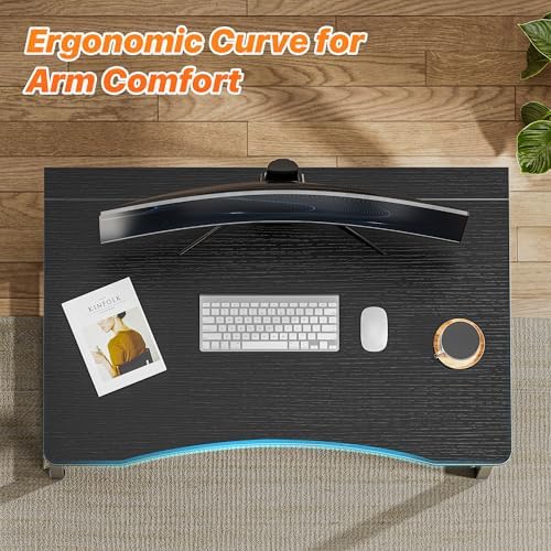 Huuger Folding Desk for Small Spaces, 31.5 Inch Foldable Computer Table - Image 5
