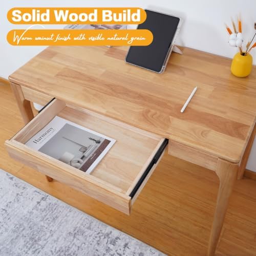 Solid Wood Desk,Study Home Office Desks,Computer Desk for Small Spaces - Image 2