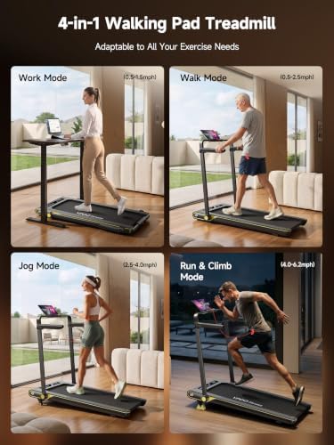 YPOO Walking Pad with 14% Incline Under Desk Treadmill for Home & Office - Image 3