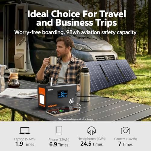 HOWEASY Portable Power Station 135W（270W Peak),Backup Lithium Battery - Image 4