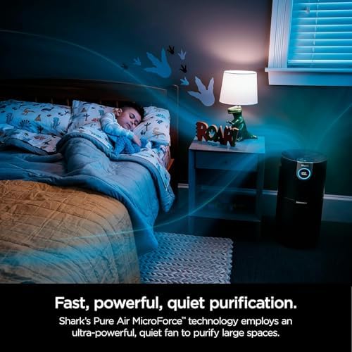 Shark Air Purifier MAX with NanoSeal HEPA, Clean Sense IQ, Odor Lock, Filters up to 1200 Sq. Ft. and 99.98% of Airborne Particles, 0.1–0.2 Microns, Grey, HP202 (Renewed) - Image 3