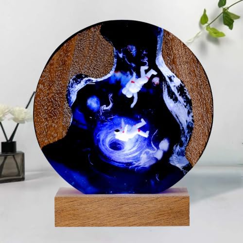 Space Resin Lamp, Handmade Galaxy Resin Night Light for Home Office Decor - Image 2