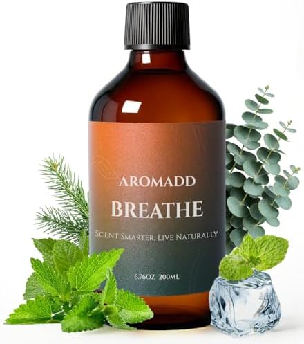 Aromadd Breathe Diffuser Oil Refill, Cool Mint & Eucalyptus, 6.76 Fl Oz by Aromadd