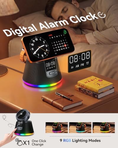 7 in 1 Qi2.2 25W Magnetic Charger Cooling Wireless Charging Station Speaker - Image 5