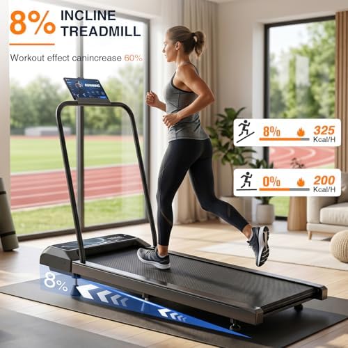 Walking Treadmill Pad with 0–5-8% Incline, 2.5HP | Compact Treadmill，Perfect for Running, Walking & Under-Desk Use，Quiet Operation for Home or Office - Image 2